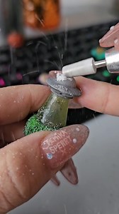 Liquid-filled UFO Computer Key 🛸 Making a light-up UFO Abduction scene on a Computer Key. A liquid beam of light suspends a micro human figure. This is the tallest Key I have made so far! | Temika S