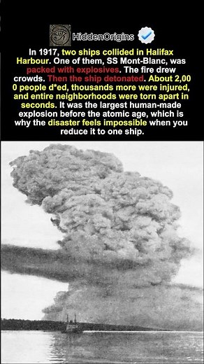 A Ship Explosion K*lled Nearly 2,000 People #darkhistory #history #historyfacts