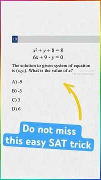 Do not miss this easy SAT trick..