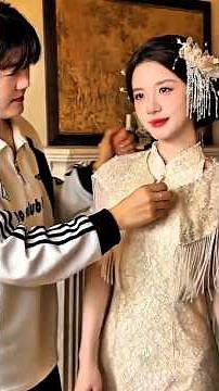 Beautiful Chinese White Wedding Dress 😍 Elegant Bridal Look 👰🤍✨