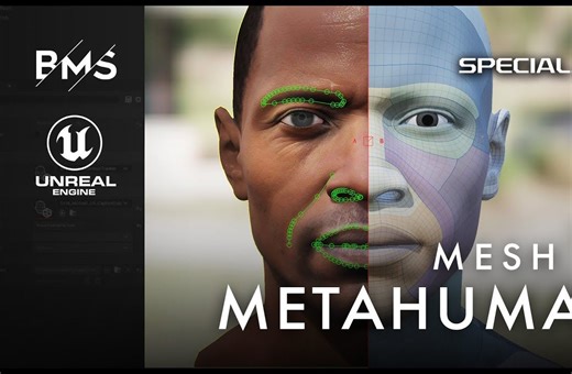 虚幻引擎5.4！使用 BigMediumSmall 资源将网格转换为 Metahuman！_哔哩哔哩_bilibili