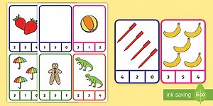 Number Recognition to 5 Peg Activity