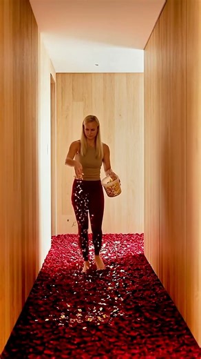 Foyer Transformation with a Rose Petal Epoxy Floor #epoxy #interiordesign #renovation