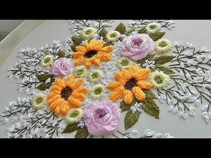 It's so Beautiful !! Wool Embroidery Bouquet | Amazing Hand-Stitched Flower Design