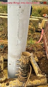 Amazing Concrete Well Casing Installation.