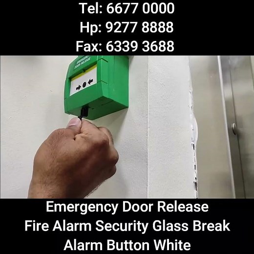 Emergency Door Release Fire Alarm Security Glass Break Alarm Button White