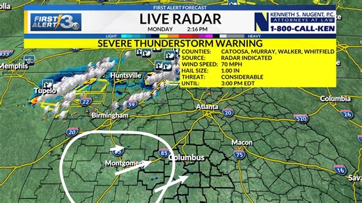 The atmosphere is becoming quite unstable and convective showers and storms are building rapidly ahead of the strong storm system towards our north. When these storms converge or intersect ahead we will see areas of severe storms and sometimes a long line of damaging wind. Stay with The First Alert Weather Team for the latest updates. | WRBL News 3