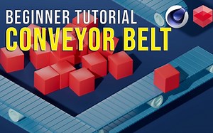 C4D S26 + Redshift 传送带动画与渲染教程