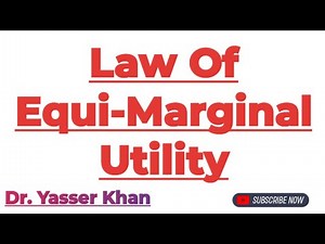 Law Of Equi-Marginal Utility | Equi Marginal Utility | Utility Analysis | Economics | Microeconomics