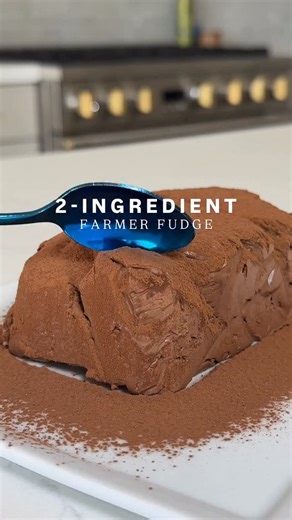 @lilsipper 2-INGREDIENT FARMER CHEESE FUDGE! - There’s 60g of protein in this fudge cake and the taste is out of this world! All you need to do is blend @lifewaykefir Farmer Cheese with chocolate, refrigerate, and enjoy! low carb high protein sugar free gluten free grain free keto probiotic rich COMMENT “fudge” and I’ll send you the full recipe! #easyrecipes #healthydessert #LifewayLovesYourGuts #DiscoverLifeway | Lilsipper