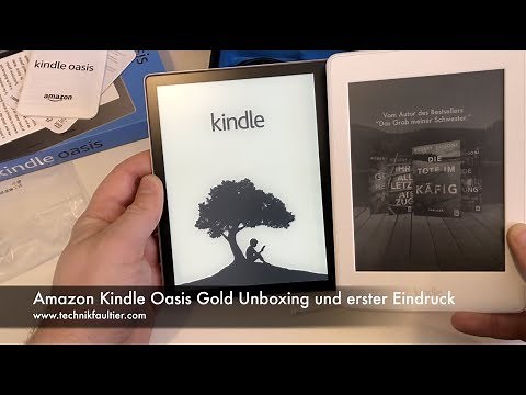 Amazon Kindle Oasis Gold Unboxing und erster Eindruck