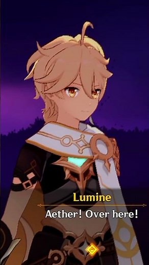 Aether meet his sister again 😱✌😳 #genshinimpact #genshin #paimon #aether #viral #shorts