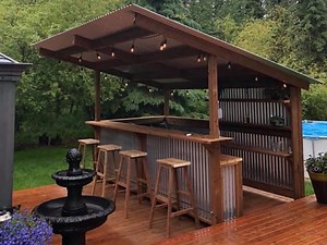 DIY Backyard Bar Plans, Outdoor Wooden Bar (PDF Plan) - Etsy