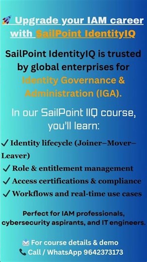 Why Learn SailPoint IdentityIQ? | IAM Careers & Course Overview