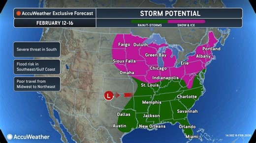Midweek clipper, weekend storm keep active winter pattern alive in the East