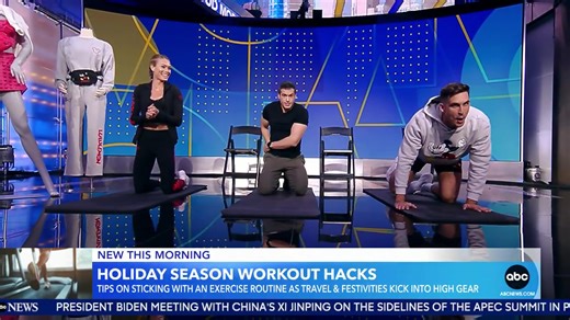 Holiday workout hacks you can do no matter the festivities. Olympic runner Colleen Quigley and Peloton instructor Cody Rigsby are here with workout hacks to keep you moving even if you’re travelling or have less time in your schedule. https://gma.abc/3qgPomF | Good Morning America