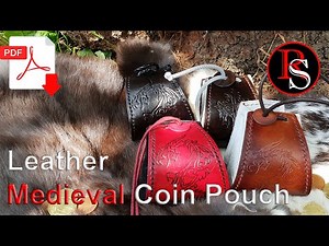 How To Make A Drawstring Leather Pouch With .pdf Pattern - Leatherworking