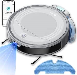 Lefant M310 Ultra Robot Vacuum and Mop, 6000Pa Suction-Slim Robotic Cleaner with ToF LiDAR Navigation, Accurate Obstacle Avoidance, WiFi/App/Alexa Control, 170min Runtime, for Pet Hair and Home