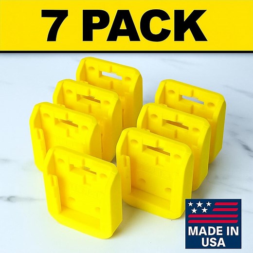 Dewalt 12v Battery Holders | 7-pack Battery Holder Wall Mount | Original Design | Multiple Colors Available | 3d-printed | Made in USA - Etsy