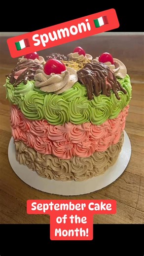  September Cake of the Month  Our Spumoni Cake is back to...