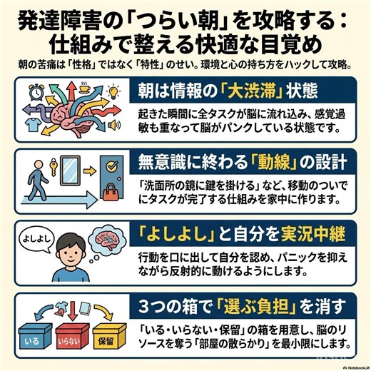 発達障害の感覚過敏と朝のイライラを軽くする生活習慣