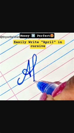 “April in Beautiful Cursive Writing ✍️ | Improve Handwriting Fast | Easy Cursive for Beginners”