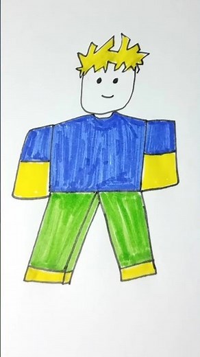 how to draw Roblox friend #cutedrawing #roblox #shortsfeed #easydrawing