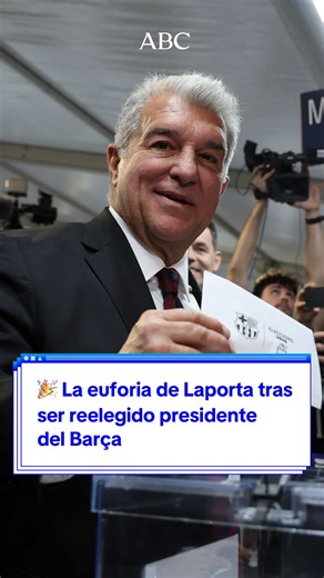 🎉 Est4llido de júbilo en la candidatura de Joan Laporta tras conocerse el 100% del escrutinio en las votaciones a la presidencia del club. Laporta ha obtenido la victoria con el 68,18% de los votos, frente a la candidatura de Víctor Font, que ha obtenido el 29,78%. 📲 Todos los detalles, en ABC.es #Laporta #VíctorFont #Barça #FCBarcelona #votación