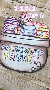 Comment Basket if you need this activity! You will love how different all the friendship baskets turn out and the writing portion is 😍 🥹! | The Lipstick Life Teacher