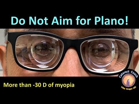 For cataract surgery in highly myopic patients, do NOT aim for plano!