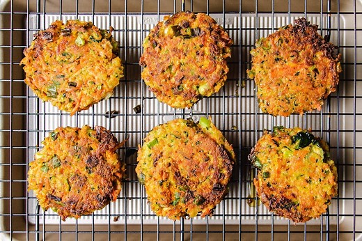 Crispy Zucchini Fritters with Carrots