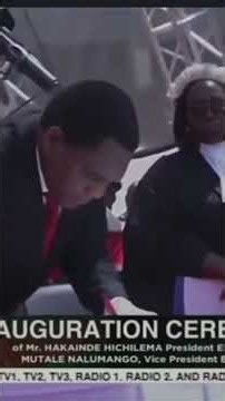 President Hakainde Hichilema Takes The Oath Of Office As he Begins His Second Term 2026.
