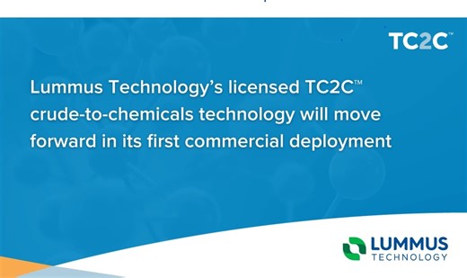 Lummus' licensed TC2C™ crude-to-chemicals technology set for first commercial deployment | Lummus Technology