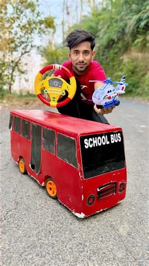 Air Force Toy Helicopter and Rc Bus Red 😀