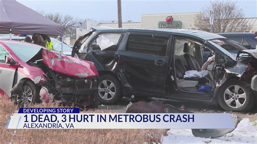 1 dead, 3 hurt in Metrobus crash on Richmond Highway in Fairfax County