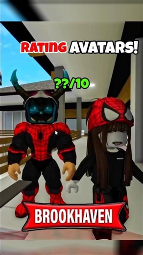 Rating Brookhaven Avatars! #funny #robloxshorts #brookhaven