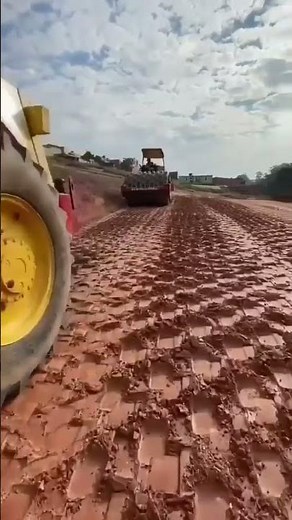 how to compact the soil using a heavy equipment compactor #shorts