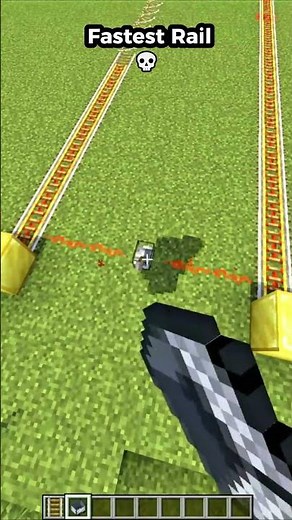 Fastest Rail in Minecraft 💀#minecraft #minecraftshorts #shorts