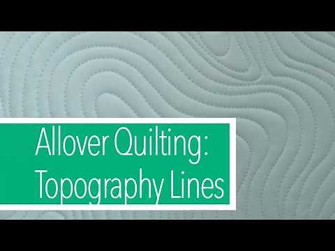 TOPOGRAPHY LINES FREE MOTION QUILTING: Easy Freehand Allover Wavy Lines Quilting Design Idea