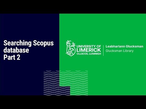 Searching Scopus Database Part 2