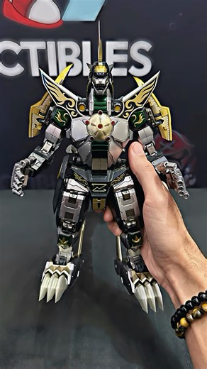 Flame Toys Power Rangers Go!: Kara Kuri Dragonzord! - A Closer Look at the Painted Prototype! Thanks to @tokullector Link in My Bio! #mightymorphinpowerrangers #dragonzord #flametoys #tokullectibles #rangerstoporlando #greenranger #dragonranger #flametoysdragonzord #reels #fyp #dragoncaesar #tommyoliver #giantrobot #mechas #actionfigure #toycollector #reelsvideo #megazord #epictoyart #prototypereview #itsmorphintime #reels #kltoybox | Kaori’s Toy Box