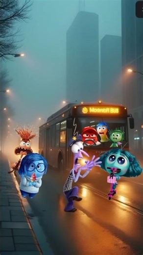 envy! watch out for a big bus 😩😫#insideout #insideout2 #shortvideo #funnyshorts #envy #cartoon