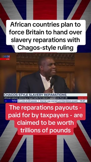 African countries are planning to force Britain to hand over slavery reparation in a Chagos-style legal battle. Members of the African Union are planning to haul their former colonial powers into international courts to argue the transatlantic slave trade comprised a crime against humanity! #britishpolitics #ukpolitics #gbnews #uknews #keirstarmer @GB News @Keir Starmer @Reform UK @Nigel Farage @rupertlowemp