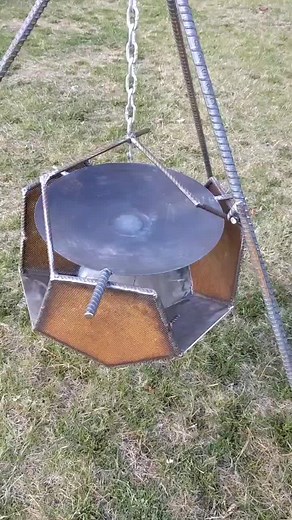 Chef Cooking with Fire: Solid Fire Pit Wok