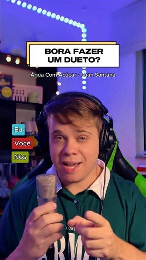 Bora fazer um dueto? 🎙️ Água Com Açúcar - Luan Santana #cantacomigo #karaoke #dueto