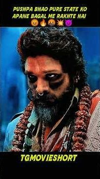 pushpa bhao pure state ko apane bagal me rakhte hai 😈Allu Arjun attitude status video 💥🔥 #alluajun