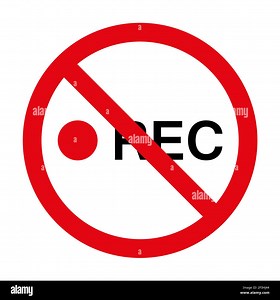 Video recording is prohibited. Camcorder icon is missing. Flat style. Isolated on white background. Vector graphics Stock Vector Image & Art - Alamy
