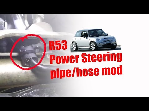 Mini Cooper S R53 power steering pipe mod. (leak prevention)