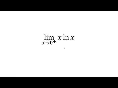 lim x approaches 0 from the right of xlnx