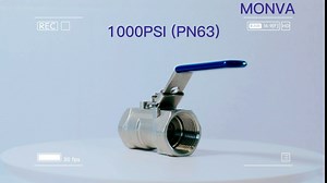 MONVA 1-PC Stainless Steel Ball Valve 3/4'' NPT for 1000 WOG with Lock Device